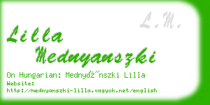 lilla mednyanszki business card